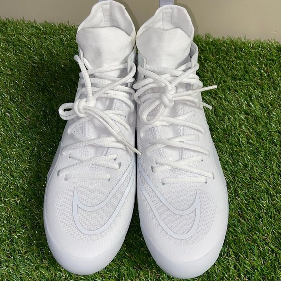Nike Alpha Huarache 8 Elite LAX Lacrosse Cleats White CW4440-110 Men\'s NEW main image 13